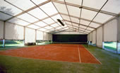 Шатри и Халета, големи като размер, широки 20 метра на секции по 5 метра. Алуминиевите шатри и халета са подходящи за покриване на тенис корт.